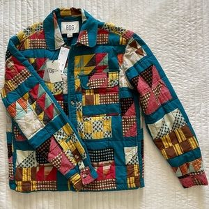 BDG Urban Outfitters Men’s Patchwork Quilt shirt jacket size S $99 MSRP